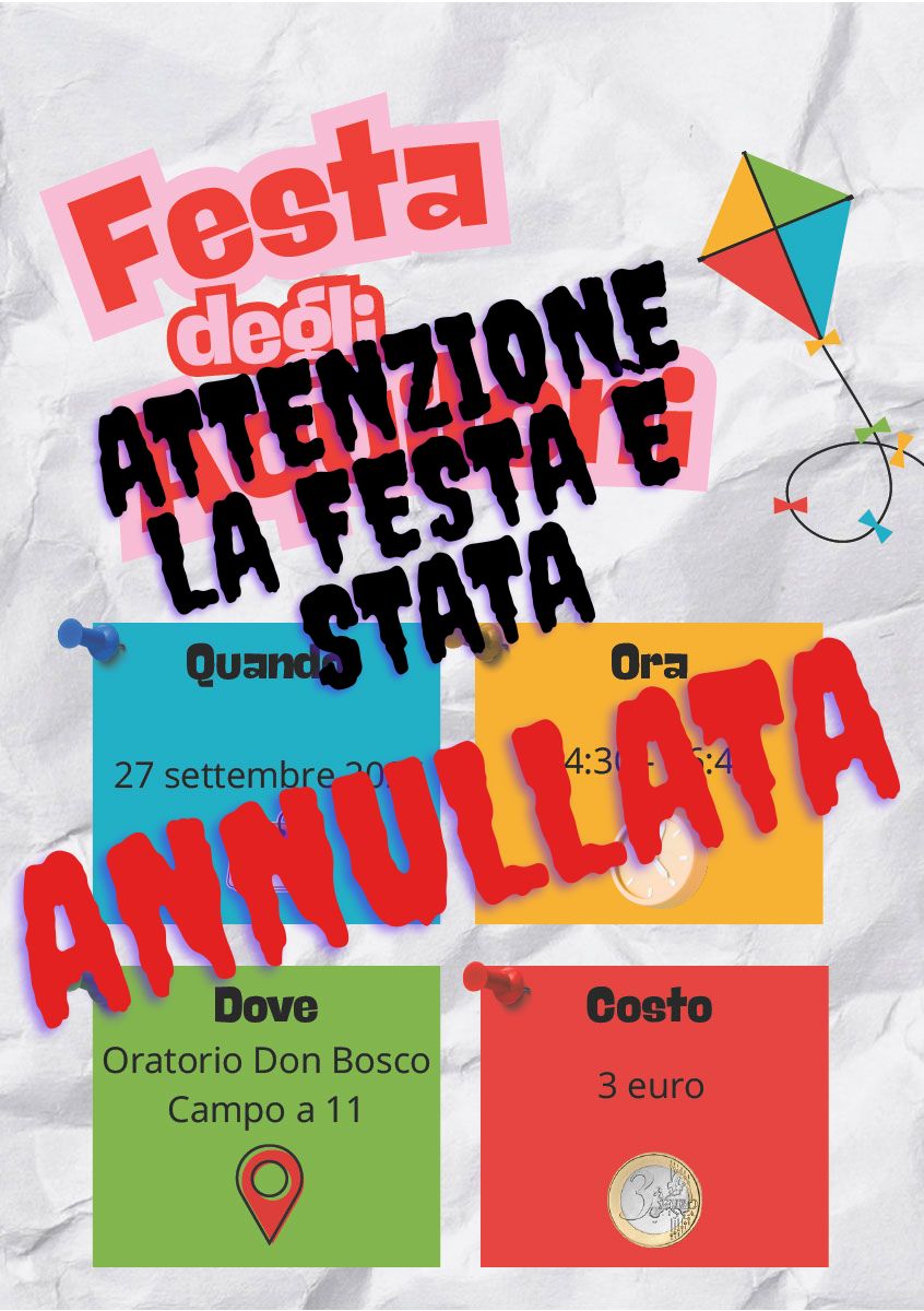 festa ANNULLATA